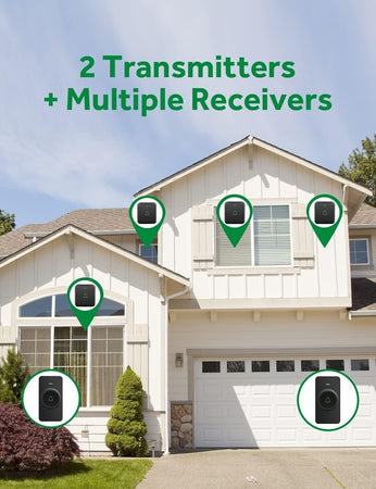 Campanello per porta wireless, mini, impermeabile, con 52 melodie, 5 livelli vol