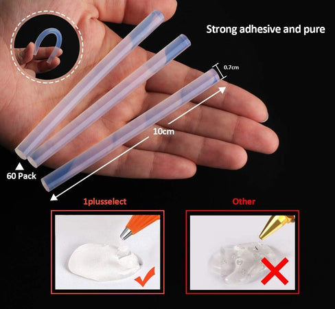 PENGPAI Mini pistola per colla a caldo con stick di colla da 60 pezzi