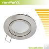 YanFeiYit 5 faretti da incasso a LED, rotondi, cromati opachi, 5 Watt, bianco
