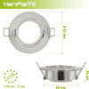 YanFeiYit 5 faretti da incasso a LED, rotondi, cromati opachi, 5 Watt, bianco