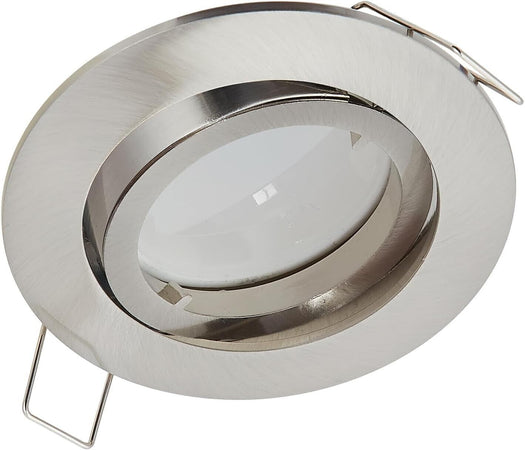 YanFeiYit 5 faretti da incasso a LED, rotondi, cromati opachi, 5 Watt, bianco