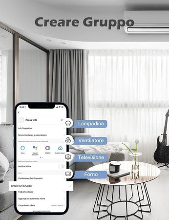 Presa Smart WiFi, Maxcio Presa Intelligente WiFi Italiana 16A, Energia Monitor