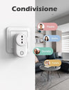 Presa Smart WiFi, Maxcio Presa Intelligente WiFi Italiana 16A, Energia Monitor