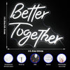 Better Together parole insegne al neon Luce al neon a led bianca calda Lettere