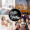 Better Together parole insegne al neon Luce al neon a led bianca calda Lettere