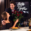 Better Together parole insegne al neon Luce al neon a led bianca calda Lettere