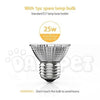 Lampada Riscaldante da 25 W con Supporto Lampada Basking UVA UVB