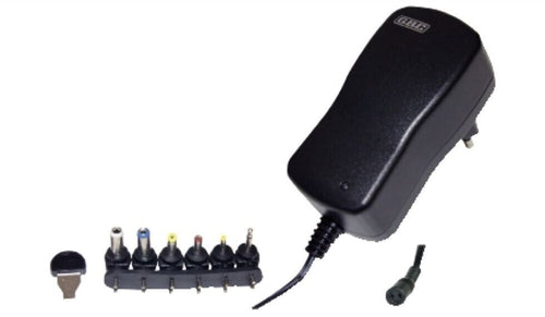 ALIMENTATORE UNIVERSALE A TENSIONE VARIABILE 24W DA 9 A 24V (DC) 1A (6 SPINOTTI)