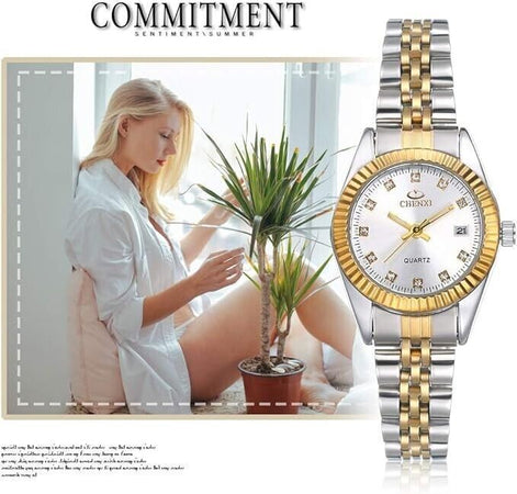Orologio Analogico al Quarzo, Orologio Rotondo Impermeabile per Uomo e Donna