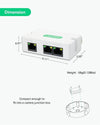 LINOVISION Mini extender POE a 2 porte Ripetitore IEEE 802.3af/at POE