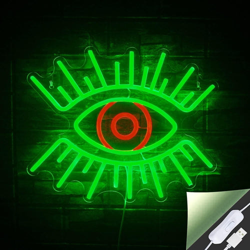 Insegna al neon, Insegna a forma di occhio, Alimentata tramite USB