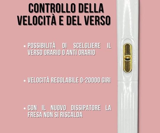 Fresa per Unghie Professionale 5 in 1 Lima per Unghie Elettrico, Velocità