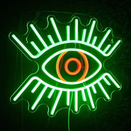 Insegna al neon, Insegna a forma di occhio, Alimentata tramite USB