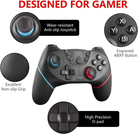 Controller compatibile con Nintendo Switch Wireless Bluetooth Dual Vibrazione