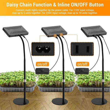 FECiDA Lampada per Piante Grow Light LED 200W luce di coltivazione UV-IR spettro