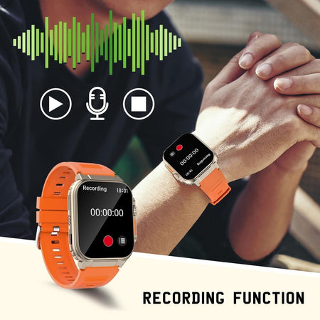 Smartwatch uomo Effettua Risponde Chiamate fitness tracker cardiofrequenzimetro