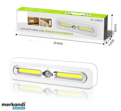 Luce LED con Sensore di Movimento Batteria Ricaricabile per Armadio Guardaroba