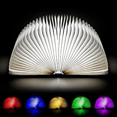 Lampada a libro pieghevole intelligente luminescente ricaricabile con luce in
