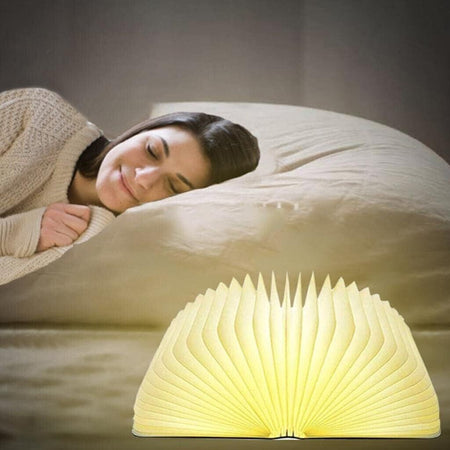 Lampada a libro pieghevole intelligente luminescente ricaricabile con luce in