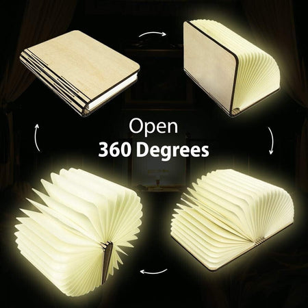 Lampada a libro pieghevole intelligente luminescente ricaricabile con luce in