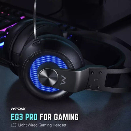 Mpow BH357A Cuffie da gioco cablate con luce LED Gaming con Microfono Noise
