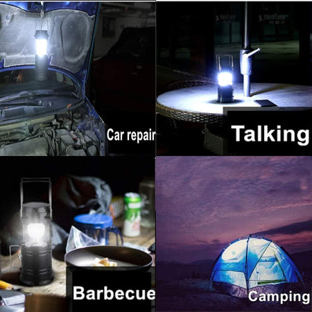 Lanterna LED Campeggio – portatile Lanterna ricaricabile USB solare ultra lumino