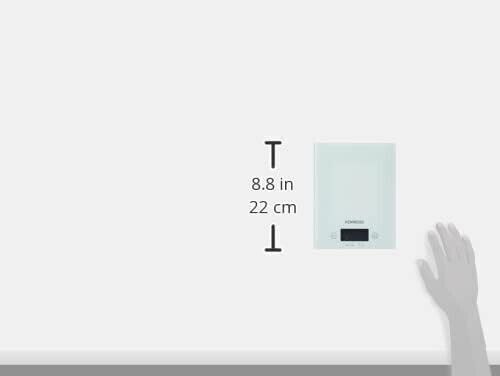 Kenwood DS401.W Bilancia Elettronica da Cucina con Piano in Vetro Bianco,