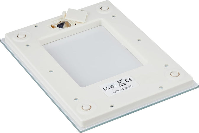 Kenwood DS401.W Bilancia Elettronica da Cucina con Piano in Vetro Bianco,