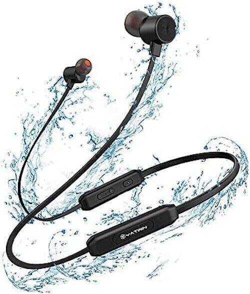 Cuffie Bluetooth YATWIN, V5.0, Cuffie Bluetooth wireless con microfono magnetico