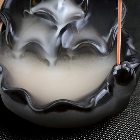 SOLEJAZZ Bruciatore di incenso a riflusso Porta incenso a cascata per decorazion