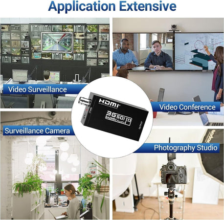 Tleoosy Convertitore da 1080P SDI a HDMI, Supporto Segnale 3G-SDI/HD-SDI/SD-SDI