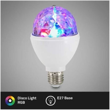 Brillo Lampadina LED cambiacolore, luci da discoteca, rotabile, 3 W