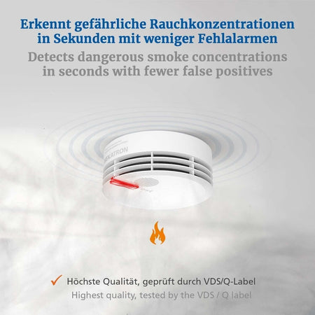 Hekatron Genius Plus Edition - Rilevatore di Fumo con Batterie Integrate