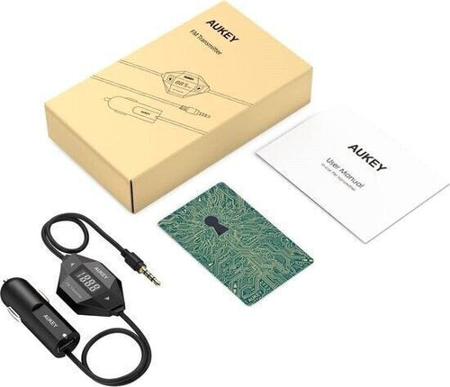 Trasmettitore FM Aukey da 3,5 mm (nero) - BT-C4