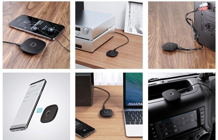 Aukey BR-C16 Ricevitore Bluetooth 4.1 con NFC Adattatore Audio Stereo Auto