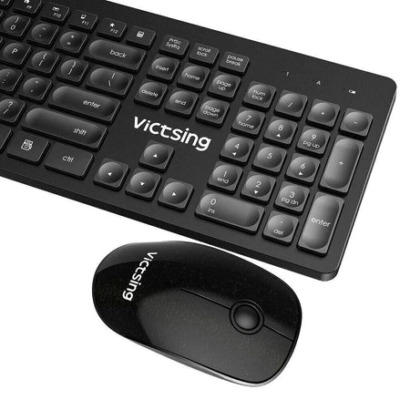 Set tastiera e mouse wireless ultra sottile senza fili, VicTsing PC176B