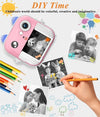 Fotocamera per bambini con stampa istantanea , Macchina fotografica Rosa 32 giga
