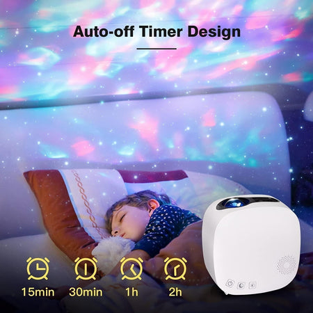 Proiettore LED Luce Notturna, Proiettore Rotante a 360 ° con Telecomando RF