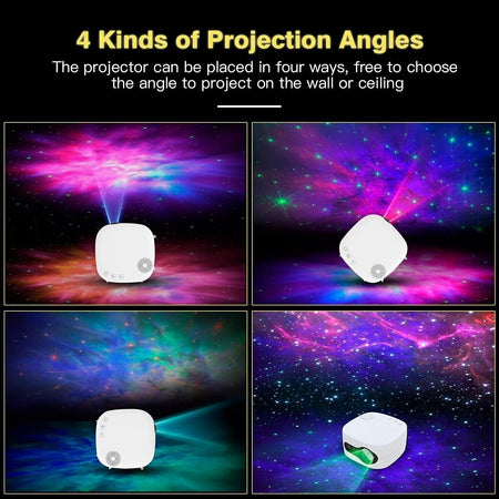 Proiettore LED Luce Notturna, Proiettore Rotante a 360 ° con Telecomando RF