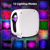 Proiettore LED Luce Notturna, Proiettore Rotante a 360 ° con Telecomando RF