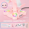 Supporto per cuffie e joypad KDD RGB con 9 modalità di illuminazione, Rosa