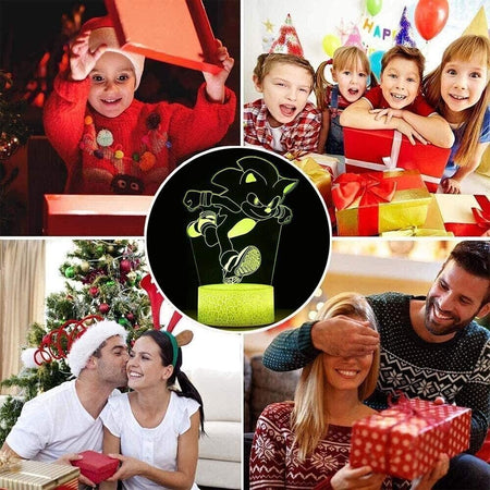 3D Anime Luce Notturna Giocattolo, 2 Modelli 16 Cambia Colore con Telecomando