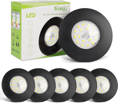 Faretti LED da Incasso per Cartongesso Nero 6W Luce Bianco freddo 6000K