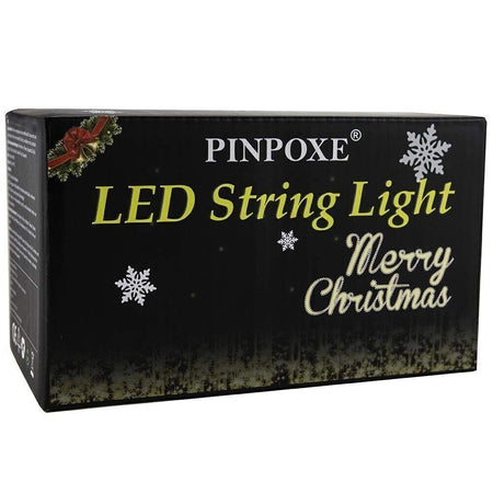 Luci di Natale LED 4M, Catena Luminosa Impermeabile IP44, Luci di Natale