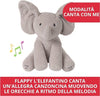 Flappy Peluche Interactive Éléphant, Chante et parle en Français Peluche 30,5 cm