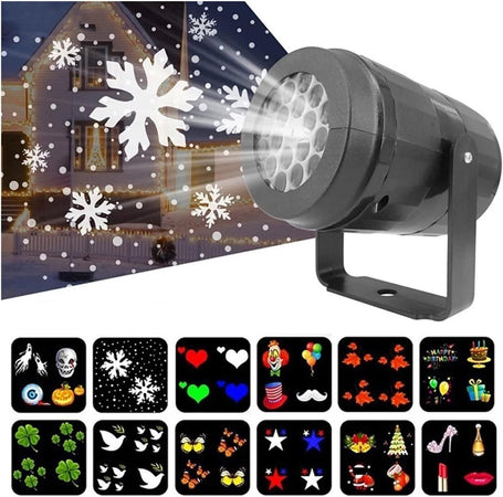 Proiettore Luce Notturna, All'aperto Lampada di Proiezione Rotazione di 360°