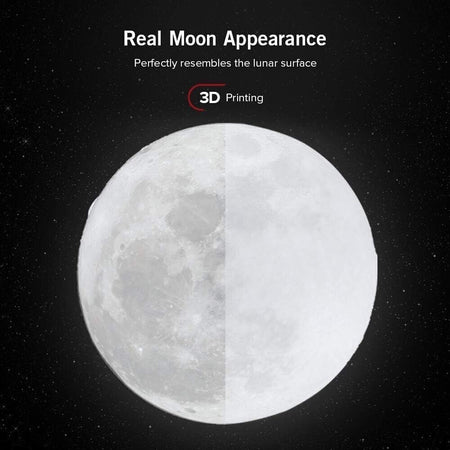 Lampada notturna 3D a forma di luna 3D, Luce notturna a 16 modalità RGB
