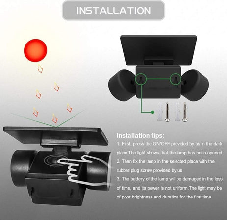 Luce Solare Esterno, 30 LED Lampada Solari da Esterno con Sensore di Movimento