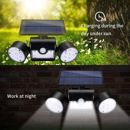 Luce Solare Esterno, 30 LED Lampada Solari da Esterno con Sensore di Movimento
