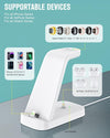 Caricatore Wireless 3 in 1, 18W Veloce Stazione Ricarica per dispositivi Apple